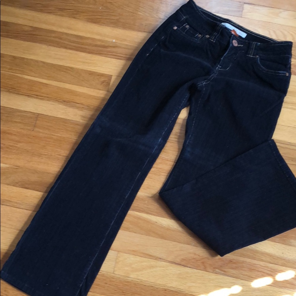 Black corduroy jeans by Christopher Blue
